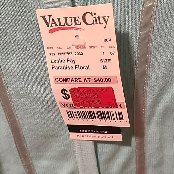 COPY - Ladies Medium Leslie Fay Mint Green Button Down Front Long Sleeve Sweater - Picture 5 of 9